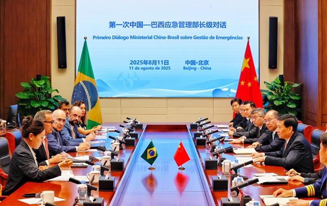 王祥喜會(huì)見巴西地區(qū)一體化發(fā)展部部長(zhǎng)戈埃斯